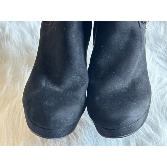 GBG GUESS Womens Size 7.5 Black Tall Stiletto Boots Pointed Toe Sexy Buckle - Picture 7 of 8